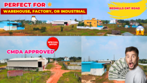 Commercial Land for Sale in Chennai Redhills - Perfect for Warehouse, Factory, or Industrial
