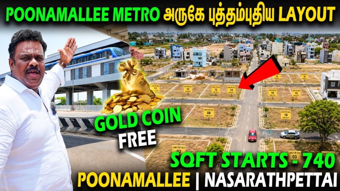 CMDA Approved Plots for Sale in Poonamallee Near Metro | Premium Gated Community