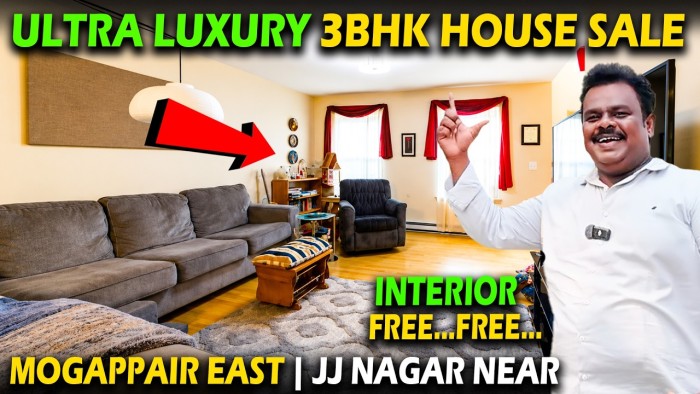3 BHK Flat for Sale in Mogappair East | Premium Fully Furnished Apartment