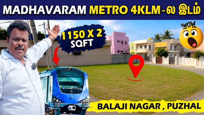 Plots for Sale in Puzhal Chennai | Affordable Plots Near Metro