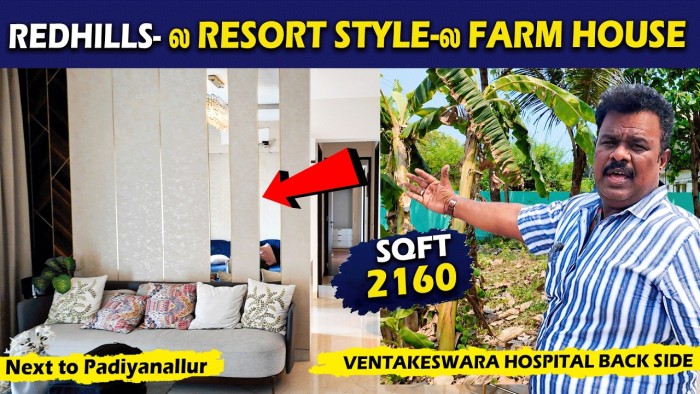 Farmhouse Land for Sale in Redhills Chennai | 2180 Sq Ft Property