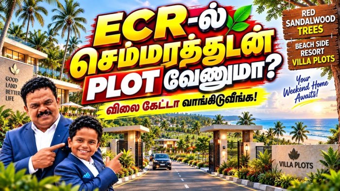 ECR Beach Side Villa: 9-Acre Resort Plots with Beach Access & Luxury Amenities in Chennai