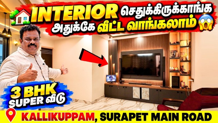 Premium Kallikuppam House for Sale at ₹1.70 Crore with Super Interior Design in Kallikuppam, Chennai