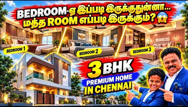 3BHK Luxury Row House with Garden at 1.35 Crore in Avadi, Chennai